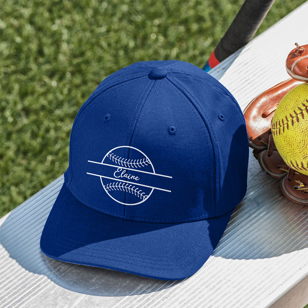 Casque de baseball multicolore personnalisé Casquette de baseball pour enfant ou adulte avec nom Cadeau de voyage pour amoureux du baseball