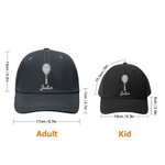 Personalised Tennis Player Silhouette Sport Baseball Hat with Name Birthday Holiday Gift for Kids Adults Tennis Lovers