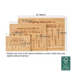 Personalized Everything Tastes Better Bamboo Cutting Board with Juice Groove Engraved Title and Name Housewarming Father's Day Gift for Dad Grandpa
