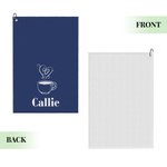 Personalised Coffee Pattern Multicolor Waffle Towel with Name Coffee Bar Decor Birthday Gift for Coffee Lovers Baristas