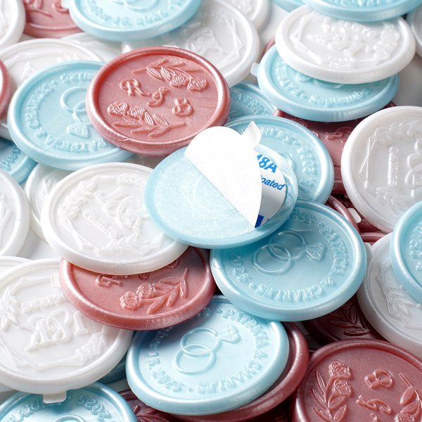 Personalised Monogram Design Envelope Wax Seal Stickers with Name and Initial Set of 20 Party Gift Wedding Invitation Decor