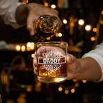 Personalized Worlds Coolest Shield Whiskey Rock Glass with Engraved Nickname and Slate Coaster Father's Day Birthday Gift for Dad Grandpa