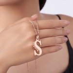 Personalized Simple Initial Name Combination Necklace Jewellery Graduation Birthday Anniversary Gift for Women