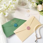Personalized Monogram Design Envelope Wax Seal Stickers with Name and Initial Set of 20 Party Gift Wedding Invitation Decor