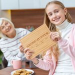 Personalisiertes Papa Wir Lieben Dich Schneidebrett aus FSC-Zertifiziertem Bambus mit Saftrille 1–12 Namen Text Gravur Vatertag Geschenk für Papa Opa