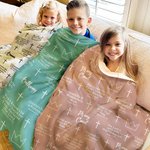 Personalised Cross Crown Bible Verse Soft Throw Blanket with Name Home Decor Baby Shower Baptism Gift for Baby Kid