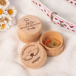 Scatola di memoria in legno per animali domestici con nome e testo incisi Regalo commemorativo di cordoglio per la perdita di un animale domestico