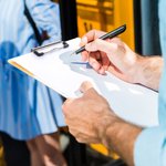 Personalised Erasable Cartoon Graffiti School Bus Acrylic Clipboard with Text Hard Work Gratitude Birthday Gift for School Bus Driver Staff