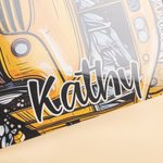 Personalised Erasable Cartoon Graffiti School Bus Acrylic Clipboard with Text Hard Work Gratitude Birthday Gift for School Bus Driver Staff