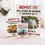 Personalised Dog Photo ABS Building Brick Puzzles with Name and Text Father's Day Birthday Anniversary Gift for Dad Grandpa Dog Lovers