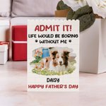Personalised Dog Photo ABS Building Brick Puzzles with Name and Text Father's Day Birthday Anniversary Gift for Dad Grandpa Dog Lovers