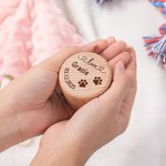 Scatola di memoria in legno per animali domestici con nome e testo incisi Regalo commemorativo di cordoglio per la perdita di un animale domestico