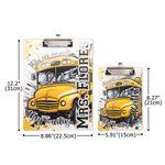 Personalised Erasable Cartoon Graffiti School Bus Acrylic Clipboard with Text Hard Work Gratitude Birthday Gift for School Bus Driver Staff