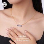 Collana personalizzata con lettere greche della sorellanza e ciondolo con cuore iniziale Regalo di laurea per amiche ragazze| Callie × Affinity Licensing