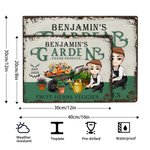 Gepersonaliseerde Cartoon Karakter Tuin Metalen Teken met Naam Tuin Decor Housewarming Verjaardagscadeau voor Oma Mam Tuinieren liefhebbers