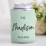 Henkilökohtainen monivärinen koira kissa linja piirustus voi jäähdytin hihan nimi ja päivämäärä häät puolue syntymäpäivä lahja lemmikkieläinten ystäville oluen ystäville