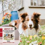 Personalised Dog Photo ABS Building Brick Puzzles with Name and Text Father's Day Birthday Anniversary Gift for Dad Grandpa Dog Lovers