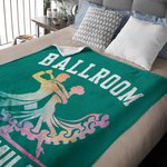 Personalized Multicolor Ballet Dancing Silhouette Soft Throw Blanket with Name and Text Home Decor Birthday Gift for Dancers