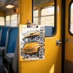 Personalised Erasable Cartoon Graffiti School Bus Acrylic Clipboard with Text Hard Work Gratitude Birthday Gift for School Bus Driver Staff