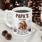 Personalized Photo Ceramic Coffee Mug with Text Anniversary Father's Day Birthday Gift for Man