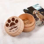 Scatola di memoria in legno per animali domestici con nome e testo incisi Regalo commemorativo di cordoglio per la perdita di un animale domestico