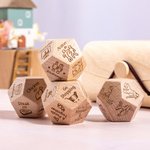 Personalized  Wooden Date Night Dice and Box with Name Wedding  Anniversary Valentine's Day Gift for Couples