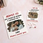 Personalised Dog Photo ABS Building Brick Puzzles with Name and Text Father's Day Birthday Anniversary Gift for Dad Grandpa Dog Lovers