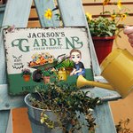 Gepersonaliseerde Cartoon Karakter Tuin Metalen Teken met Naam Tuin Decor Housewarming Verjaardagscadeau voor Oma Mam Tuinieren liefhebbers