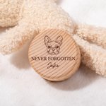 Caja de madera para recuerdos de mascotas con nombre y texto grabados Regalo conmemorativo por la pérdida de una mascota