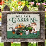 Gepersonaliseerde Cartoon Karakter Tuin Metalen Teken met Naam Tuin Decor Housewarming Verjaardagscadeau voor Oma Mam Tuinieren liefhebbers
