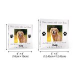 Personalised Dog Cat Paw Pet Photo Clear Acrylic Plaque with Name and Time Home Decor Memorial Pet Loss Sympathy Gift for Pet Owners