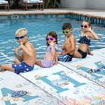 Personalized Underwater World Animal Quick Dry Oversized Beach Towel with Name and Initial Summer Vacation Essential Birthday Gift for Kids