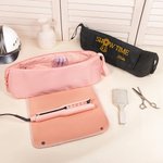 Personlig förvaringsväska med namn och värmebeständig matta för hårverktyg för hästshowen Födelsedagspresent för kvinnor Equestriennes