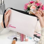 Personalised Show Time Horse Show Makeup Bag with Name Wristband Daily Travel Accessory Birthday Gift for Women Equestrian Enthusiasts