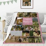 Personalized Family is a Gift That Lasts Forever Picture Collage Soft Throw Blanket Home Decor Birthday Mother's Day Gift for Family Friend