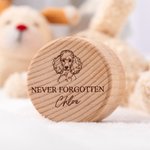 Caja de madera para recuerdos de mascotas con nombre y texto grabados Regalo conmemorativo por la pérdida de una mascota