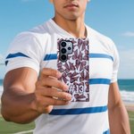 Personalised Bow Basketball Softball Sports Phone Case with Text for iPhone Samsung Sports Team Accessory Birthday Gift for Ball Sports Lovers