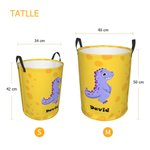 Panier de Rangement en Polyester Personnalisé avec Nom Motif Monstre Mignon Accessoire Imperméable avec Poignée Cadeau Anniversaire pour Garçon Fille