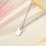 Personalized 1-5 Initials Tag Pendant Necklace Dainty Jewelry Mother's Day Birthday Anniversary Gift for Mother Grandma
