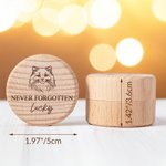 Caja de madera para recuerdos de mascotas con nombre y texto grabados Regalo conmemorativo por la pérdida de una mascota