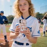 Personalised Bow Basketball Softball Sports Phone Case with Text for iPhone Samsung Sports Team Accessory Birthday Gift for Ball Sports Lovers