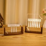 Personalized Grandpa's Team Baseball Bat LED Night Light with 1-7 Kid Names and Wooden Base Home Decor Father's Day Birthday Gift for Grandpa Coach