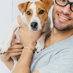 Personalized Bone Heart Elastic Beaded Bracelet with Name Pet Jewelry Birthday Gift for Dog Mom Dog Dad Pet Lover