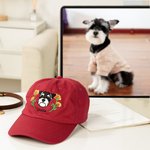 Casquette de baseball brodée avec le nom de l'animal Cadeau d'anniversaire pour les propriétaires d'animaux de compagnie.