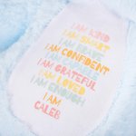 Personalized I Am Kind Positive Affirmation Stuffed Bunny Plush Toy with Name Birthday Baptism Baby Shower Gift for Kids