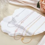 Personalizado delicado trébol de cuatro hojas collar de impresión de la pata con la inicial Aniversario Cumpleaños Regalo para Mujeres dueños de mascotas Amantes