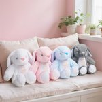 Personalized I Am Kind Positive Affirmation Stuffed Bunny Plush Toy with Name Birthday Baptism Baby Shower Gift for Kids