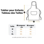 Tablier Réglable Personnalisé avec Nom Texte Motif d'Animal Accessoire de Cuisine Cadeau Anniversaire pour Enfant