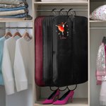 Personalized Ballet Girl Birth Flower Waterproof Oxford Zippered Garment Dust Bag with Name and PU Leather Handle Birthday Team Gift for Ballerina