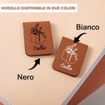Segnalibro in pelle personalizzato con fiore di nascita e nome clip magnetico lettura cancelleria regalo di compleanno per amanti dei libri